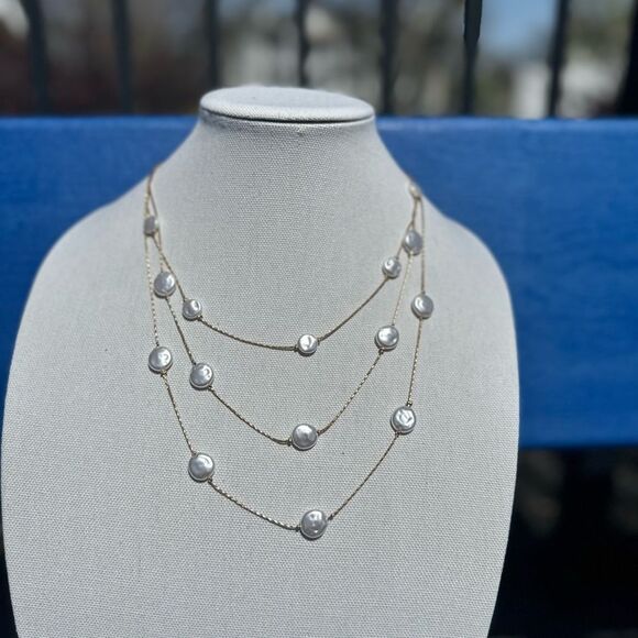 LAUREL SILVER BEADED STATMENT NECKLACE - Picture 5 of 6